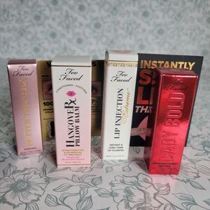 NIB Too Faced Lip and Eye Minis + Lip Stick | Set of Four